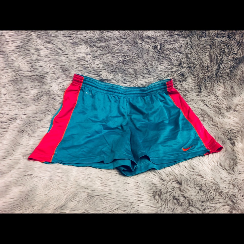 Nike Blue/Teal & Pink Dri-fit Running Shorts